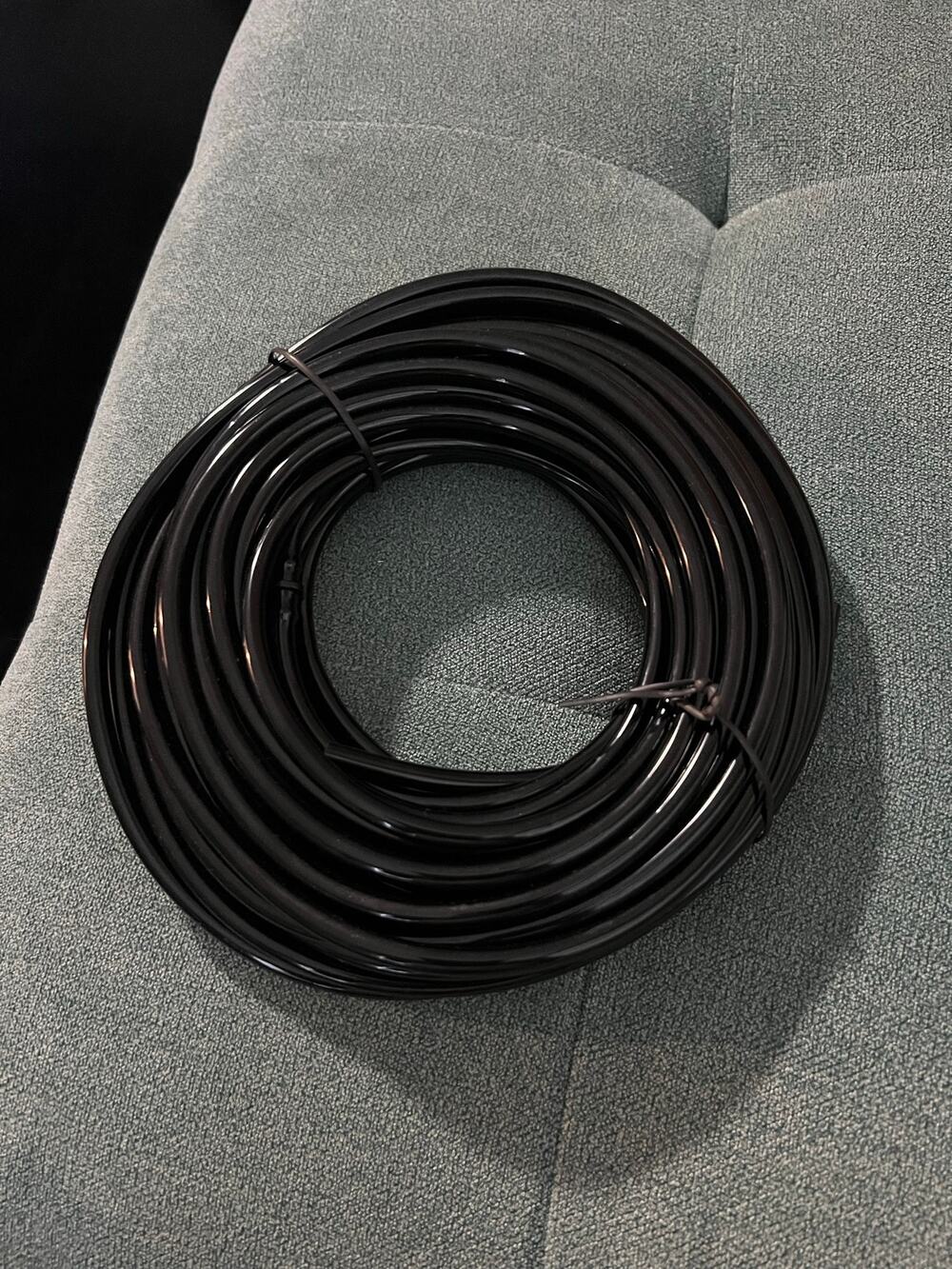 Flexible 1/4 Inch Vinyl Tubing 25 FT Roll Black Plastic Hose Line New